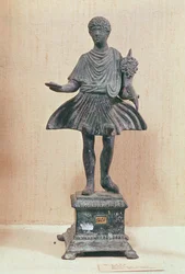 Statuette de Lar, trouvée près du Vésuve
